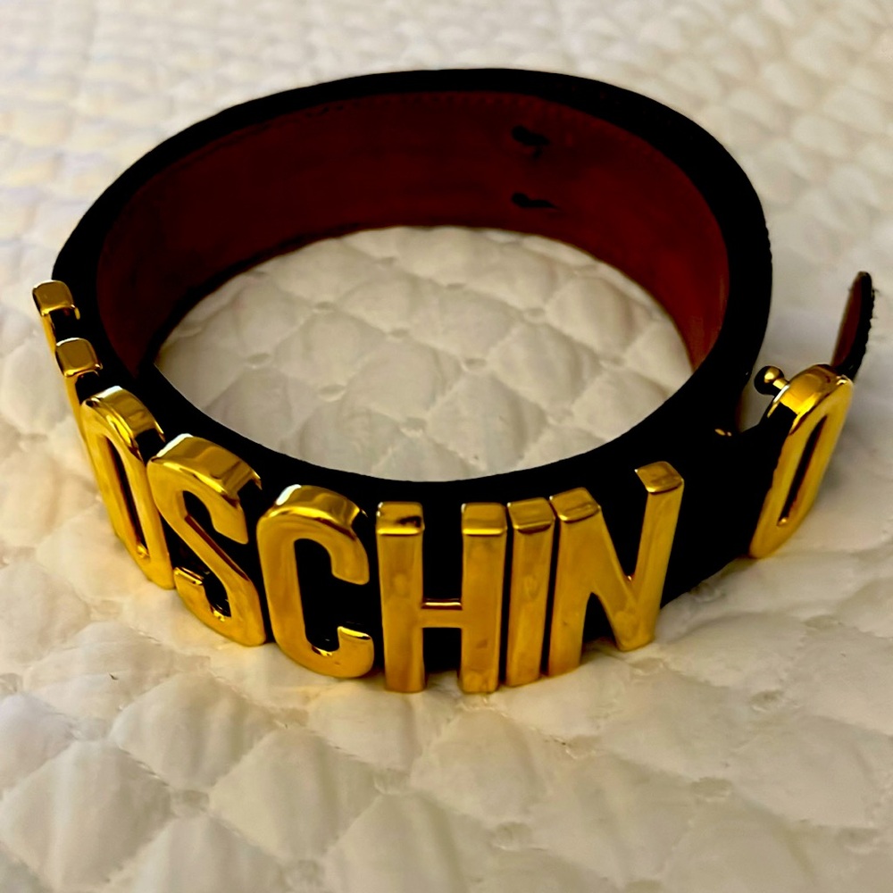 Moschino belt black and good sz44